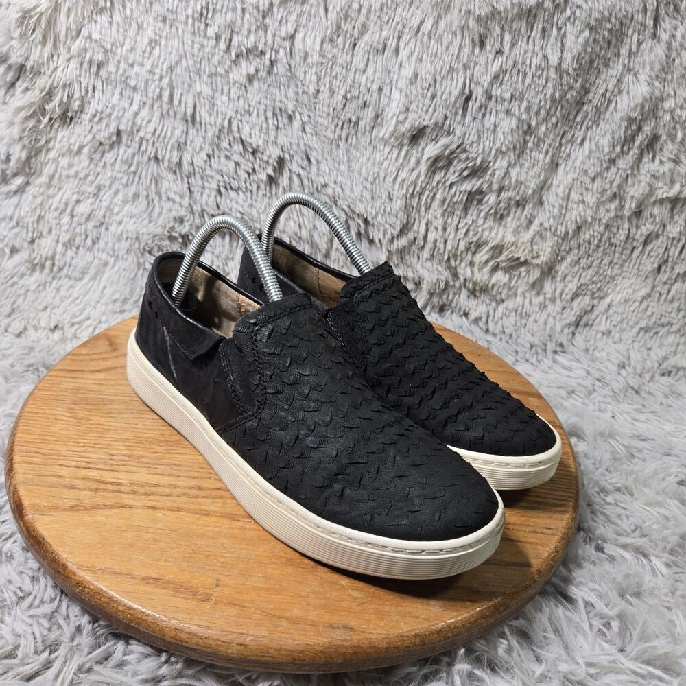 Womens Sofft Somers III Leather Slip-On Sneakers Black Size 10M Shoes Mules